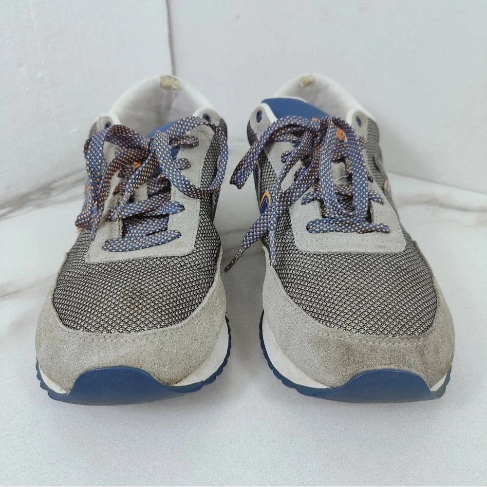 New Balance Men's 501 Grey Blue Running Shoes Athletic Sneakers, Sz 12